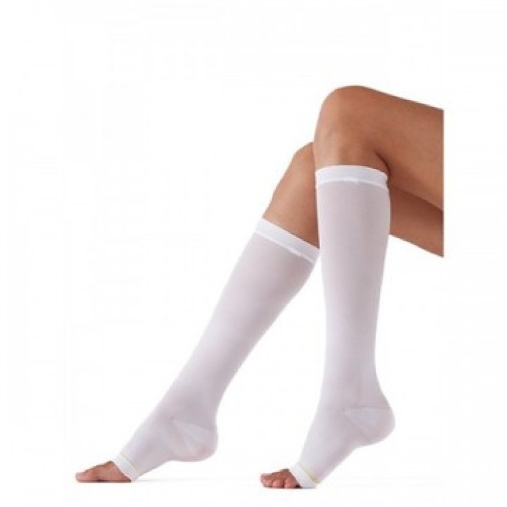 VARISAN ATE 18 White Open Toe Knee-Highs Size 5