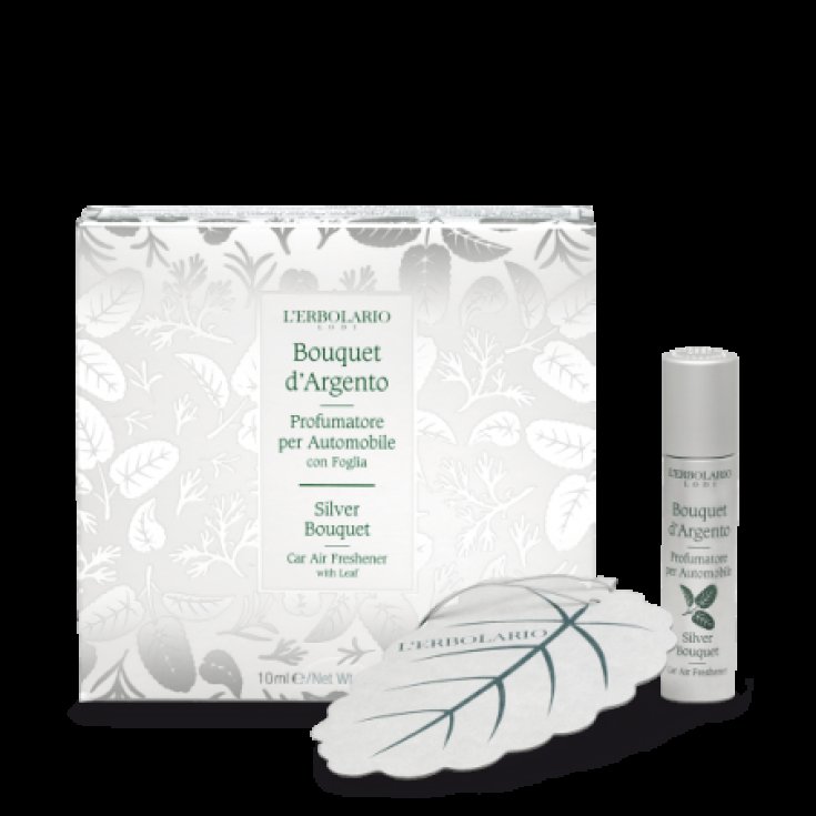 Silver Bouquet Car Perfumer with Leaf L'ERBOLARIO