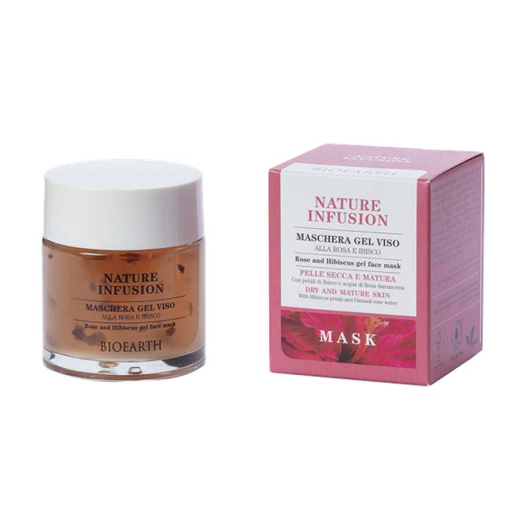 NATURE INFUSION BIOEARTH Pink and Hibiscus Face Gel Mask 100ml