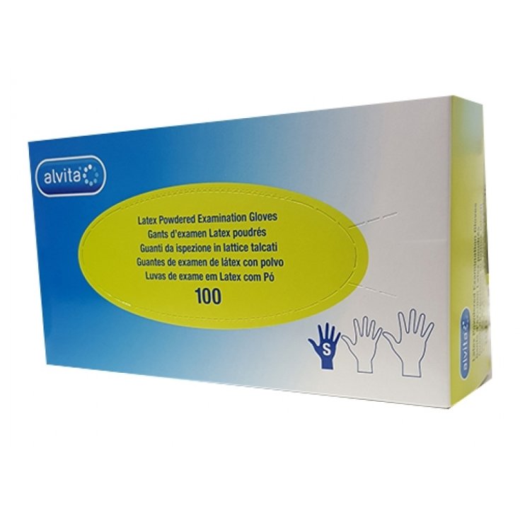 ALVITA® POWDER FREE LATEX GLOVES S 100 Pieces