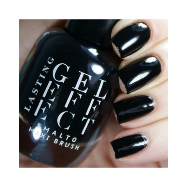 Lasting Gel Effect Nail Polish 24 Black Astra 12ml