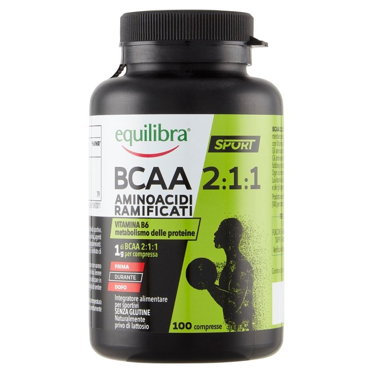 BCAA 2: 1: 1 Equilibra® Branched Amino Acids 100 Tablets
