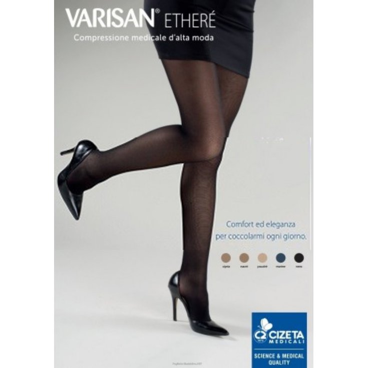 VARISAN® ETHERE 15-20mmHg NORMAL GESTANT TIGHTS CLOSED TOE POUDRE COLOR SIZE 4 CIZETA®