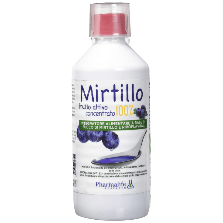 BLUEBERRY 100% ACTIVE CONCENTRATED FRUIT Pharmalife Research 500ml