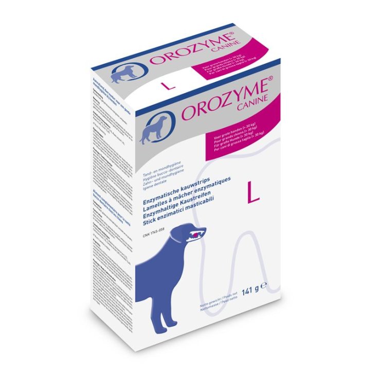 OROZYME® CANINE - Chewable enzymatic strips for large breed dogs