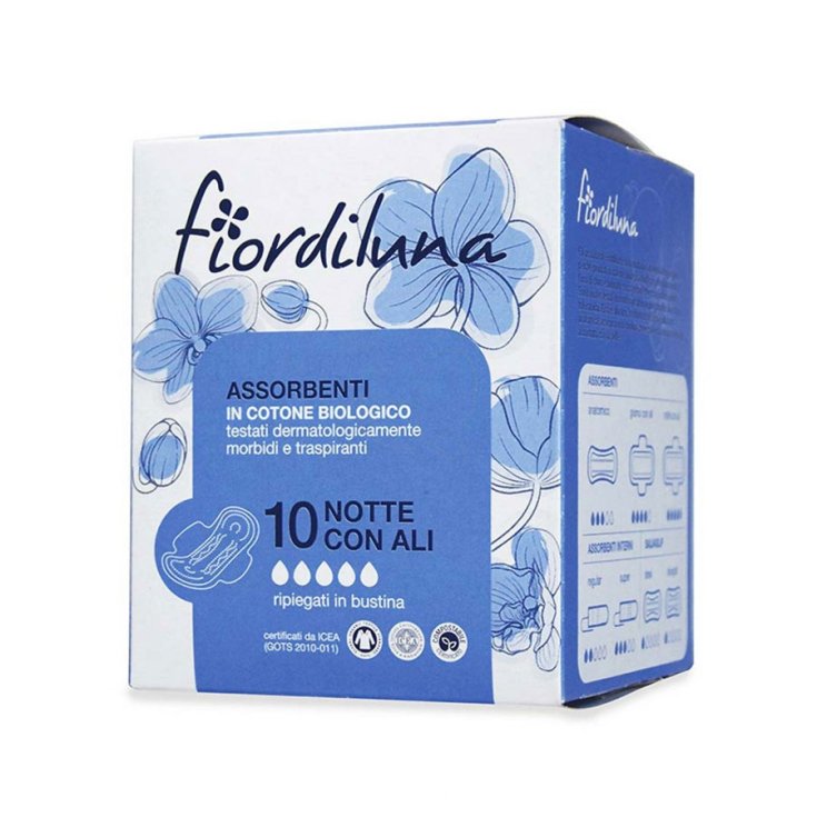 Sanitary Napkins Night With Fiordiluna Wings 10 Pieces