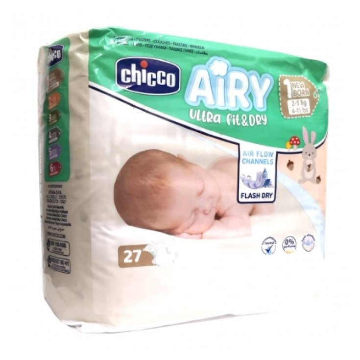 Airy Ultra Fit & Dry Newborn 2-5Kg Chicco 27 Diapers