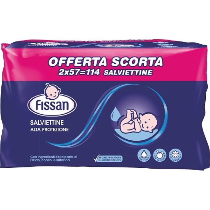 Fissan High Protection Wipes 2x57 Pieces