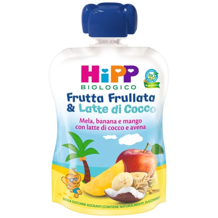 Fruit Smoothie Apple, banana and mango with Hipp Bio coconut and oat milk 90g