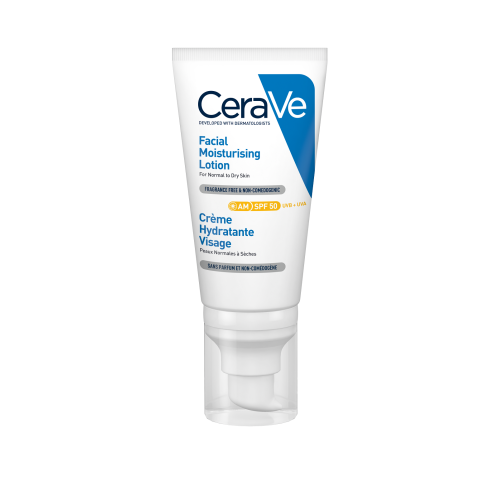 CeraVe Crème Hydratante Visage SPF 50, 52 ml