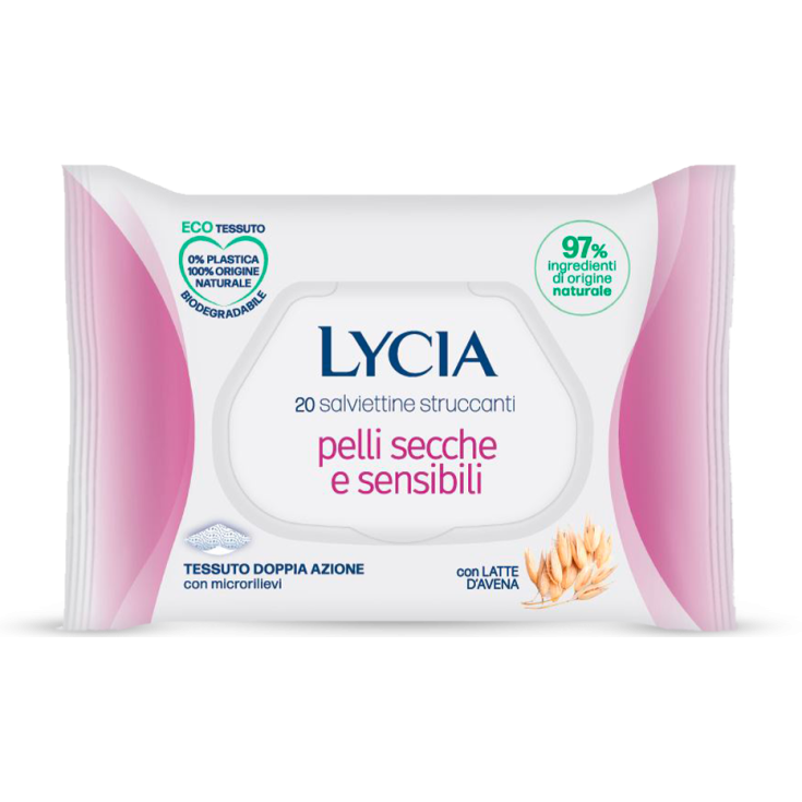 Lycia Dry And Sensitive Skin Cleansing Wipes 20 Pieces