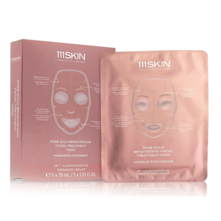 Rose Gold Brightening Facial Treatment Mask 111Skin 5 Pieces