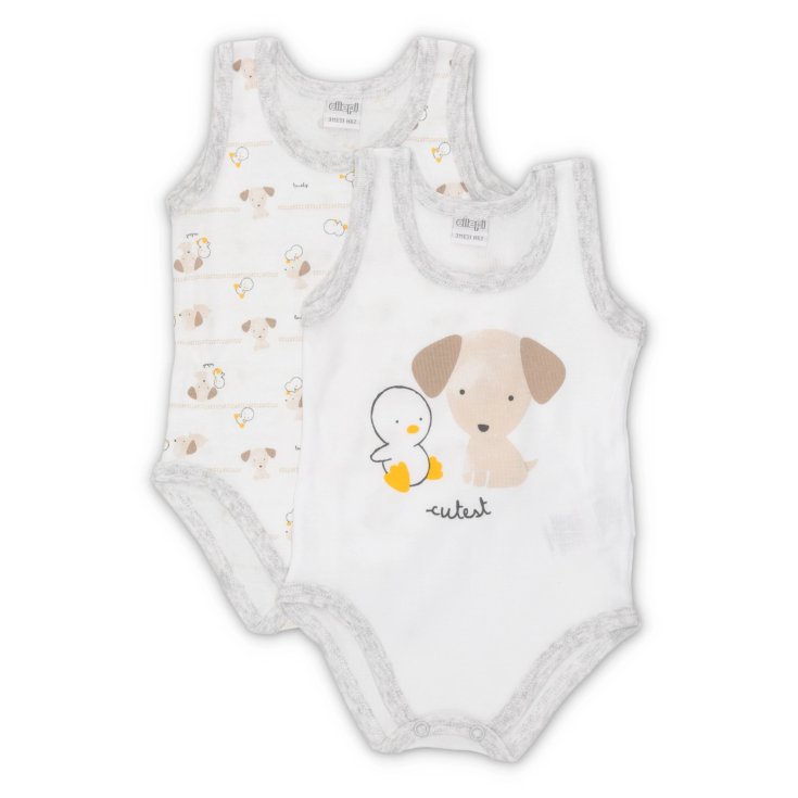 Bi-pack baby girl underwear body without Bi-pack baby girl underwear body without