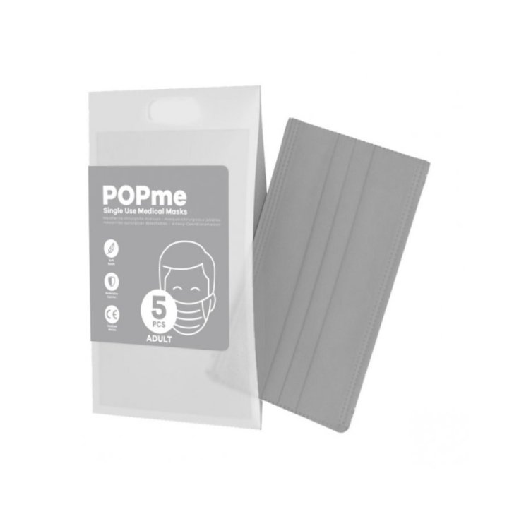 POPME MASK CHIR GRAY 5PCS