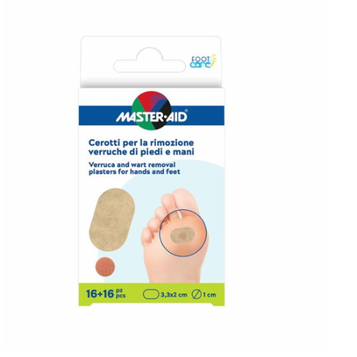 Foot and Hand Warts Removal Patches Master • Aid 16 Treatments