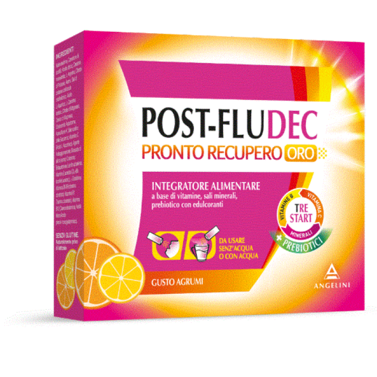 Post-Fludec Ready Recovery Gold Citrus Angelini 12 Sachets