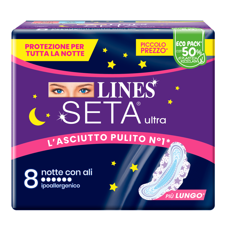 LINES SILK ULTRA NIGHT 8PCS