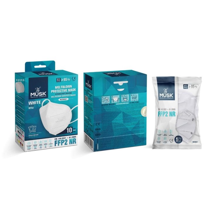 MUSK MASK FFP2 WHITE10PCS