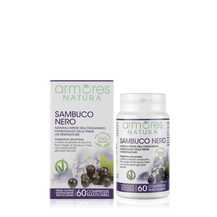 Black Elderberry Armores Natura 60 Chewable Tablets