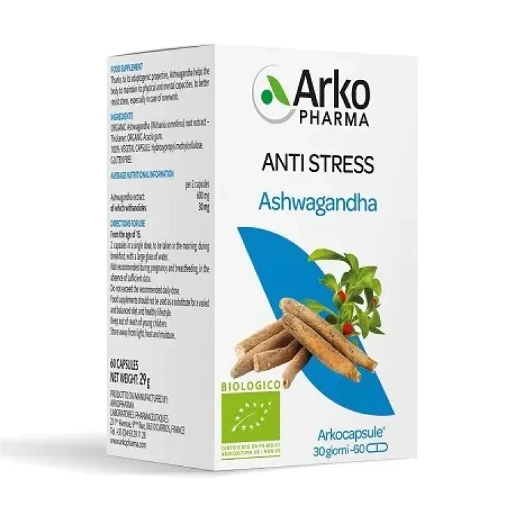 ORGANIC ARKOCPS ASHWAGANDHA 60CPS