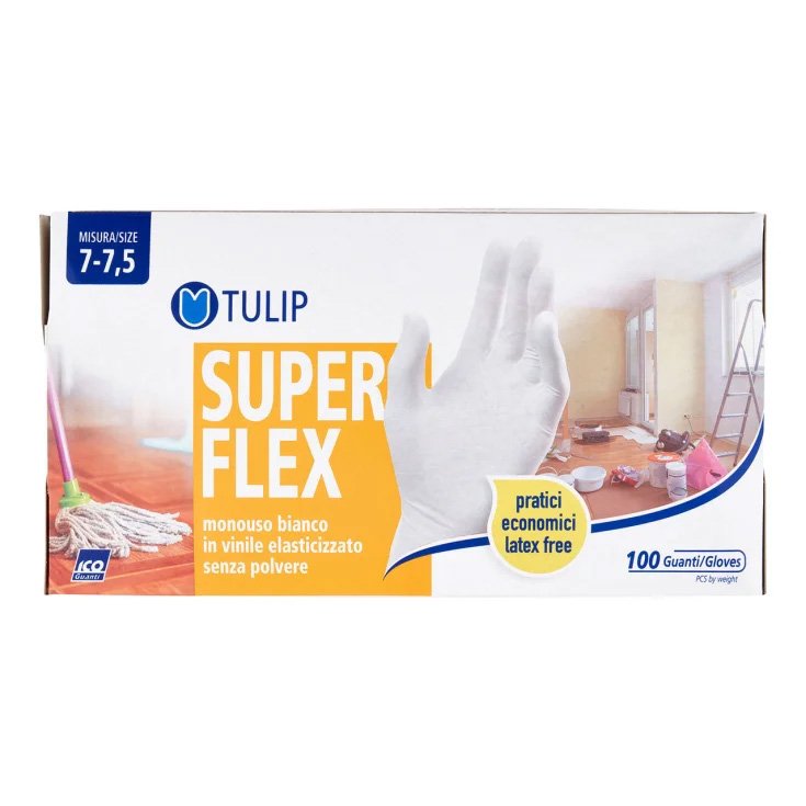 TULIP 100 GLOVES FLEX WHITE M TULIP 100 GLOVES FLEX WHITE M