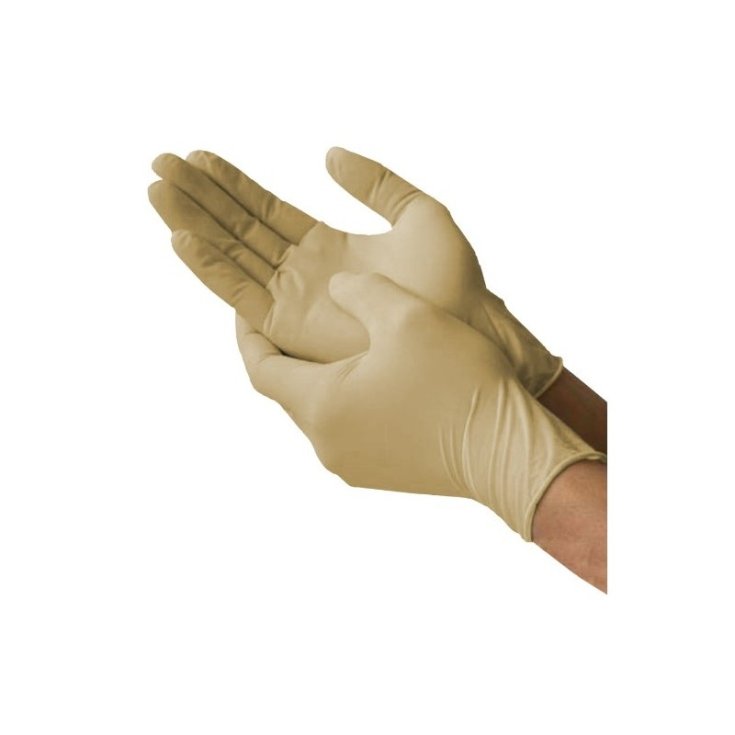LATEX GLOVES WITH POLV S 100PCS