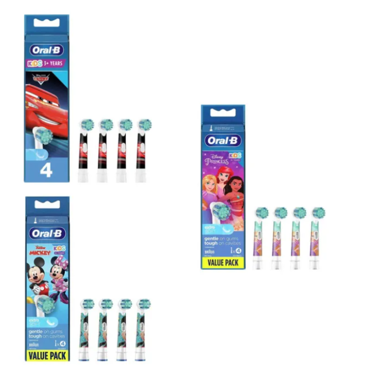 ORALB PW REFILL CAR/MICK/PR4PCS