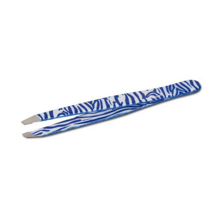 TNS TWEEZERS ZEBRA BLUE P/OBL
