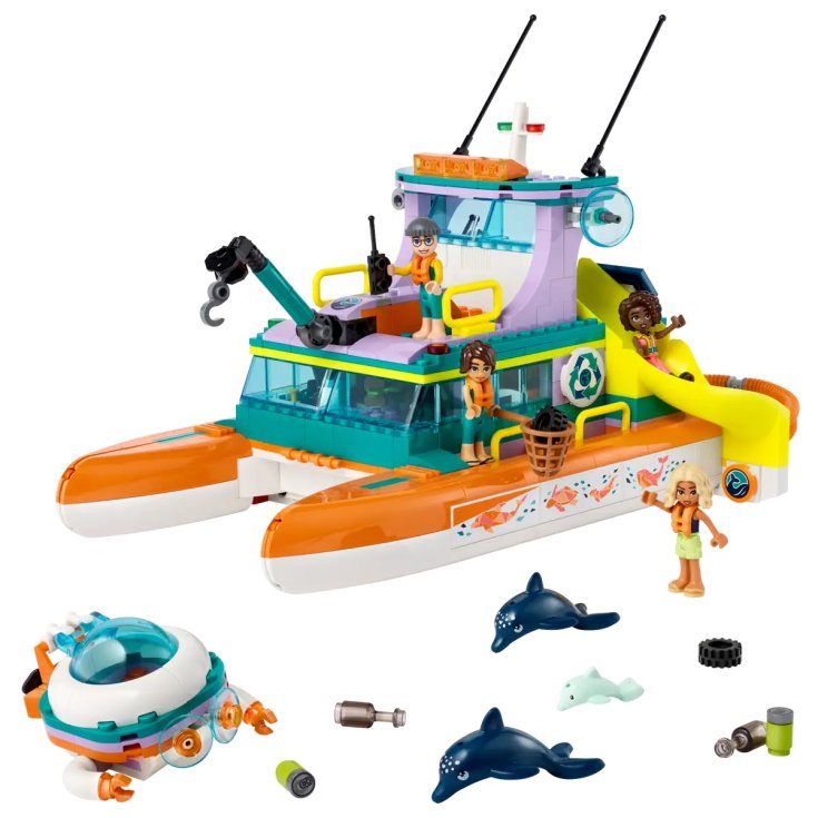 Rescue catamaran