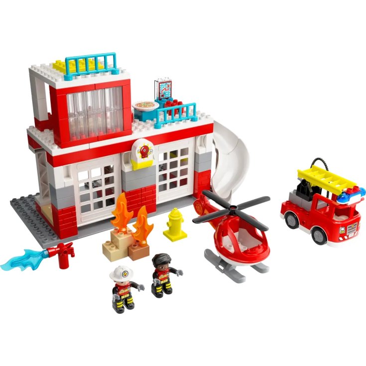 Fire station and helicopter