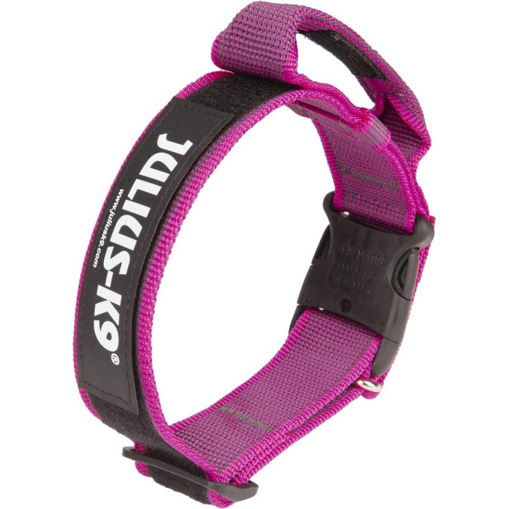 JULIUS K9 COLLAR WITH HANDLE PINK 4X38