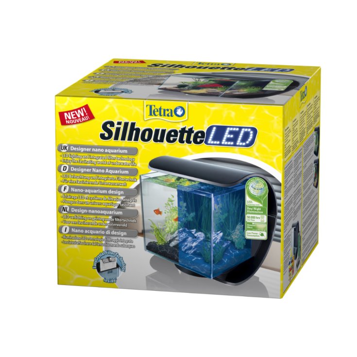 TETRA SILHOUETTE AQUARIUM LED BLACK 12L