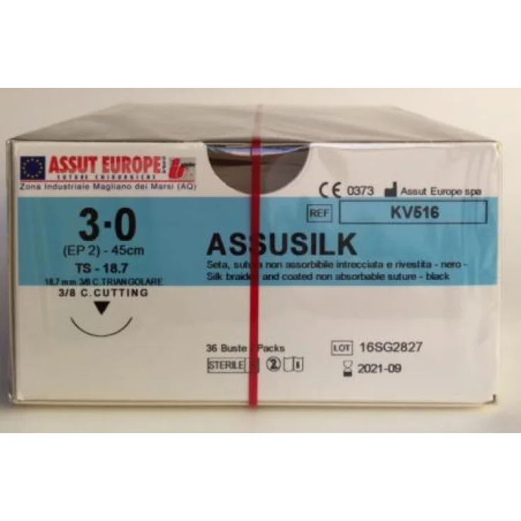 ASSUT - ASSUSILK NEEDLE TRI 18.7 MM D.2(3/0