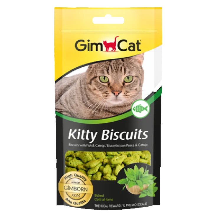 GIMCAT BISCUIT FISH CATNIP 40GR
