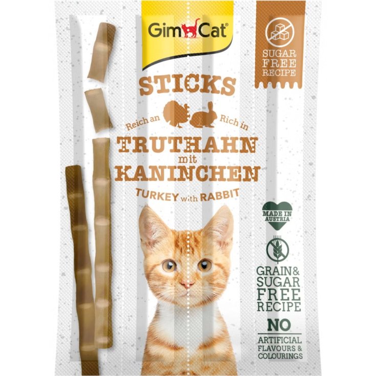 GIMCAT STICK TURKEY AND RABBIT 4+1X5 G