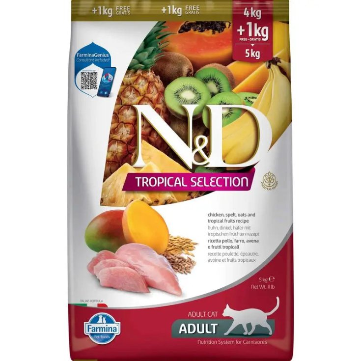 N&D CAT TROPICAL CHICKEN 4+1 KG