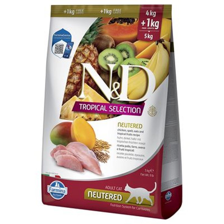N&D CAT TROPICAL CHICKEN NEUTERED 4+1 KG