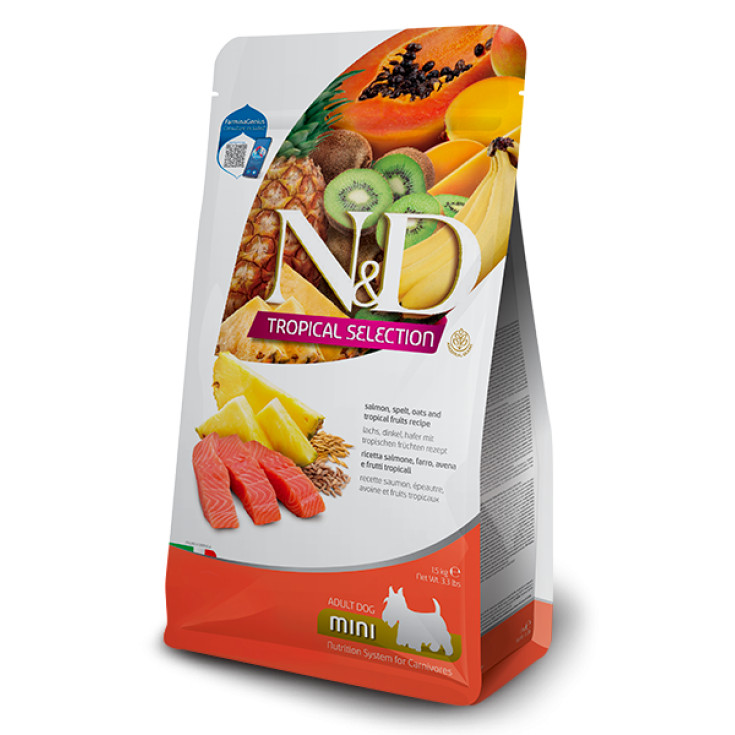 N&D DOG TROPICAL SALMON AD. MINI 1.5KG