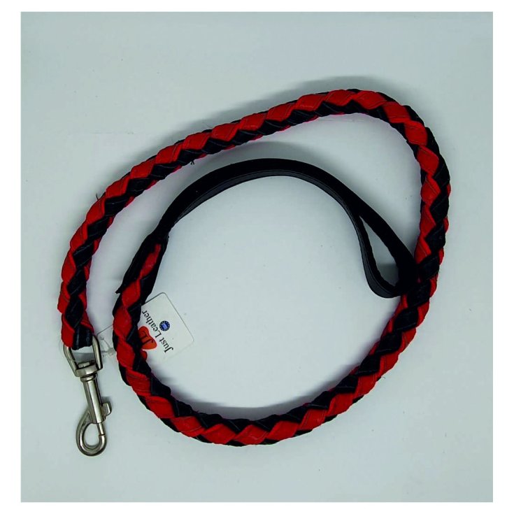 LEASH BLACK/RED LEATHER 20X1000MM