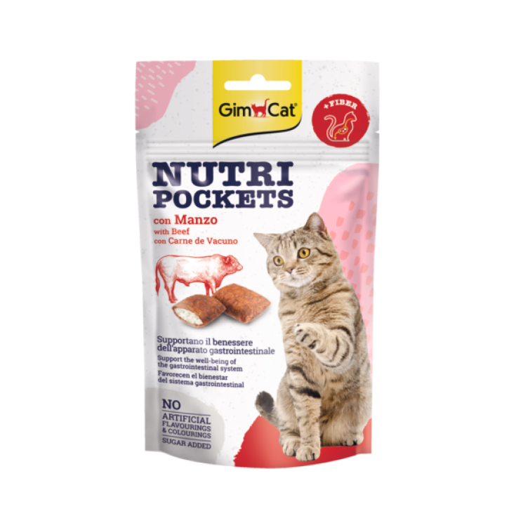 GIMCAT NUTRI POCKETS WITH BEEF & MALT