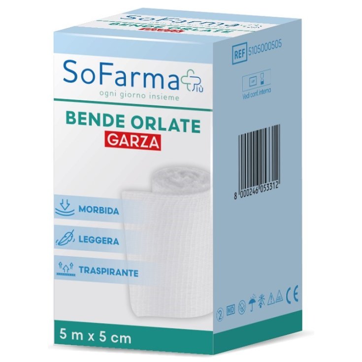 SOFARMAPIU' HEMMED BANDAGE 500X5