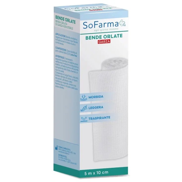 SOFARMAPIU' HEMMED BANDAGE 500X10