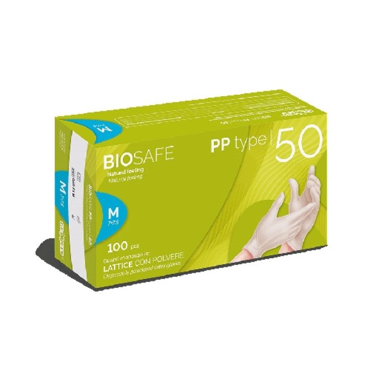 BIOSAFE PP 50 LATT GLOVE M