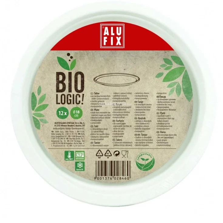 Flat Plates Diameter 18cm ALUFIX® 12 Pieces