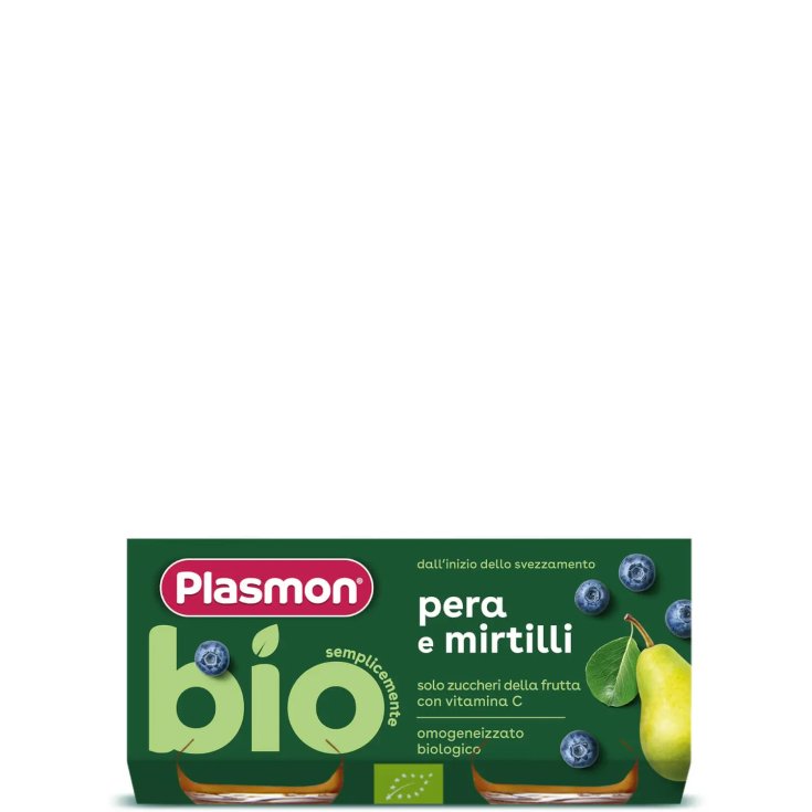 PLASMON OMOG PEAR MIRT ORGANIC 2PCS