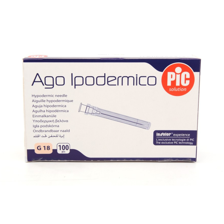 PIC HYPODERMIC NEEDLE G18 1 1/2