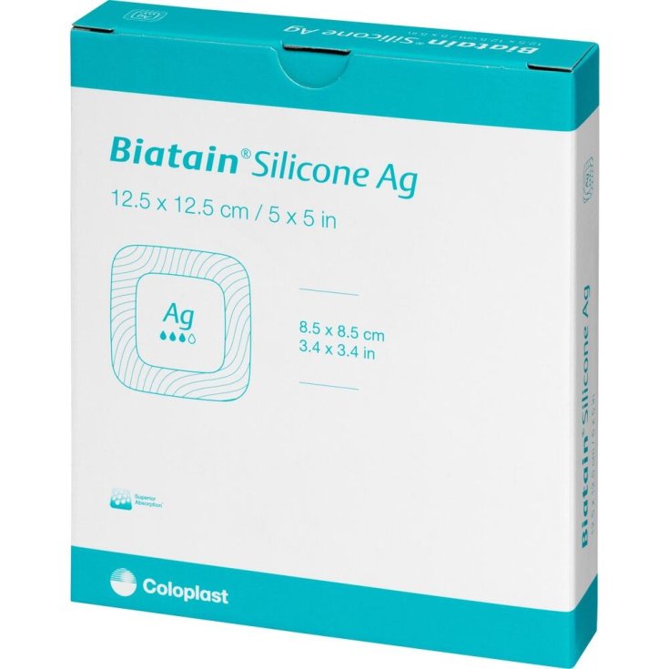 Biatain Silicone Ag 12.5x12.5cm Coloplast 5 Pieces