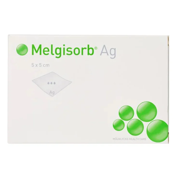 MELGISORB AG DRESSING 5X5CM
