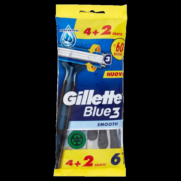 GILLETTE BLUE 3 DISPOSABLE 4+2PCS