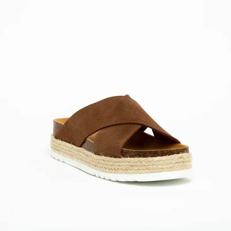 MALINDY CROSS SUEDE W BROWN 39